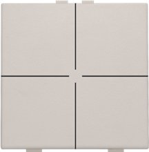Niko Home Control viervoudige drukknop, light grey