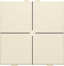 Niko Home Control viervoudige drukknop, cream