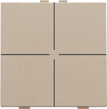 Niko Home Control viervoudige drukknop, champagne coated