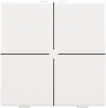Niko Home Control viervoudige drukknop, white coated