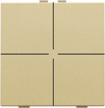 Viervoudige drukknop voor Niko Home Control, gold coated