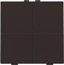 Viervoudige drukknop voor Niko Home Control, dark brown coated