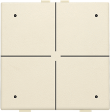 Viervoudige drukknop met leds en comfortsensoren voor Niko Home Control, cream