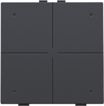 Viervoudige drukknop met leds en comfortsensoren voor Niko Home Control, anthracite coated