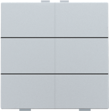 Zesvoudige drukknop voor Niko Home Control, sterling coated Zesvoudige drukknop voor Niko Home Control, sterling coated