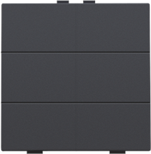 Zesvoudige drukknop voor Niko Home Control, anthracite coated Zesvoudige drukknop voor Niko Home Control, anthracite coated