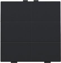 Zesvoudige drukknop voor Niko Home Control, black coated