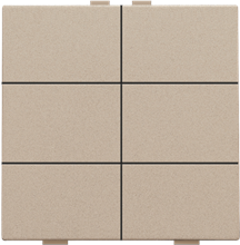 Niko Home Control zesvoudige drukknop, champagne coated