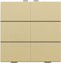 Zesvoudige drukknop voor Niko Home Control, gold coated