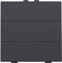 Zesvoudige drukknop met leds en comfortsensoren voor Niko Home Control, anthracite coated Zesvoudige drukknop met leds en comfortsensoren voor Niko Home Control, anthracite coated