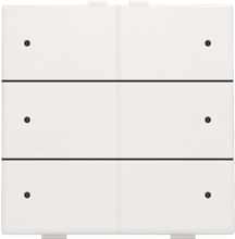 Zesvoudige drukknop met leds en comfortsensoren voor Niko Home Control, white