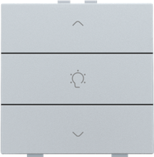 Enkelvoudige dimbediening voor Niko Home Control, sterling coated
