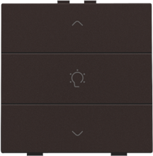 Enkelvoudige dimbediening voor Niko Home Control, dark brown coated