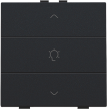 Niko Home Control enkelvoudige dimbediening, black coated