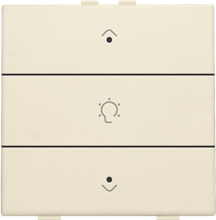 Niko Home Control enkelvoudige dimbediening met leds, cream
