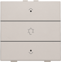 Niko Home Control enkelvoudige dimbediening met leds, light grey