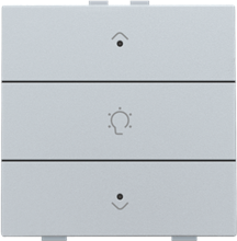 Enkelvoudige dimbediening voor Niko Home Control met leds, sterling coated