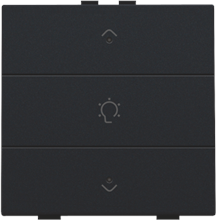 Niko Home Control enkelvoudige dimbediening met leds, black coated