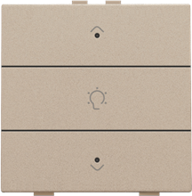 Niko Home Control enkelvoudige dimbediening met leds, champagne coated