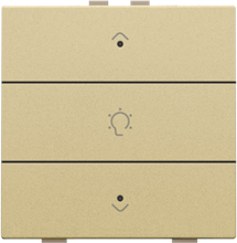 Enkelvoudige dimbediening voor Niko Home Control met leds, gold coated