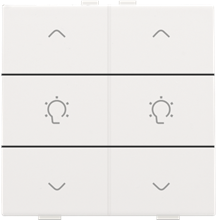 Niko Home control, dubbele dimbediening, Pure white steel
