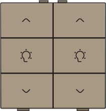 Dubbele dimbediening voor Niko Home Control, bronze coated
