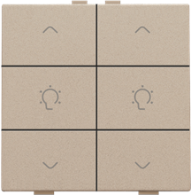 Niko Home Control dubbele dimbediening, champagne coated