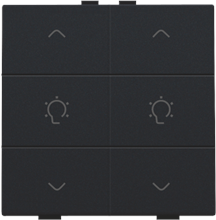 Niko Home Control dubbele dimbediening, black coated