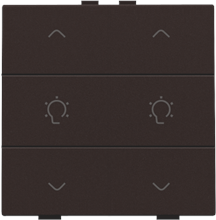 Dubbele dimbediening voor Niko Home Control, dark brown coated