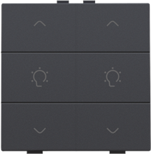 Dubbele dimbediening voor Niko Home Control, anthracite coated