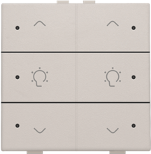 Niko Home Control dubbele dimbediening LED, light grey