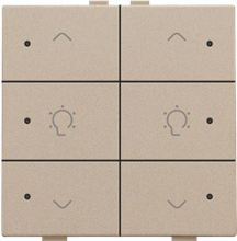 Niko Home Control dubbele dimbediening LED, champagne coated