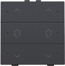 Dubbele dimbediening met led voor Niko Home Control, anthracite coated
