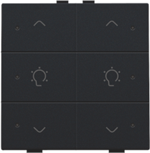 Niko Home Control dubbele dimbediening LED, black coated