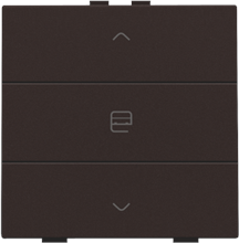 Enkelvoudige motorbediening voor Niko Home Control, dark brown coated