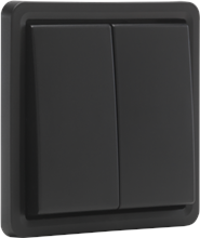 Niko Hydro, spuitwaterdicht, niet-verlichtbare dubbele drukknop 10 A/250 Vac met 2 N.O.- of N.G.-contacten, exclusief opbouwdoos, met insteekklemmen, black Niko Hydro, spuitwaterdicht, niet-verlichtbare dubbele drukknop 10 A/250 Vac met 2 N.O.- of N.G.-contacten, exclusief opbouwdoos, met insteekklemmen, black