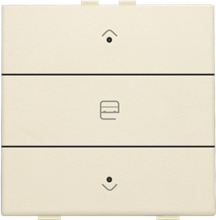 Enkelvoudige motorsturingsbediening met led voor Niko Home Control, cream
