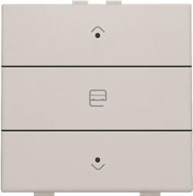 Enkelvoudige motorsturingsbediening met led voor Niko Home Control, light grey