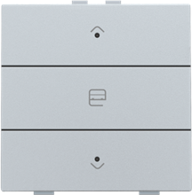 Enkelvoudige motorsturingsbediening met led voor Niko Home Control, sterling coated