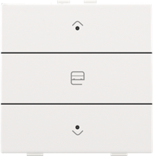 Enkelvoudige motorsturingsbediening met led voor Niko Home Control, white coated