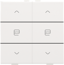 Dubbele motorsturingsbediening voor Niko Home Control, white coated