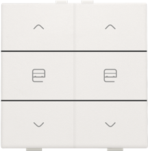 Niko Home Control, dubbele motorsturingsbediening, white