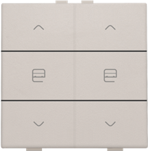 Dubbele motorsturingsbediening voor Niko Home Control, light grey Dubbele motorsturingsbediening voor Niko Home Control, light grey
