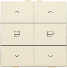 Dubbele motorsturingsbediening voor Niko Home Control, cream
