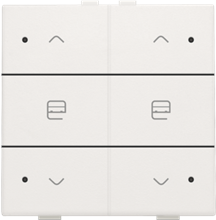 Niko Home Control, dubbele motorsturingsbediening met led, white