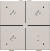 Niko Home Control ventilatiebediening met LED, light grey