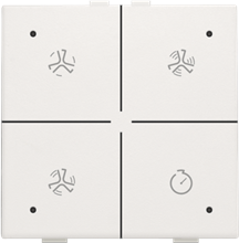 Niko Home control, ventilatiebediening met LED, white