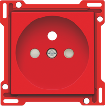 Niko, afwerking stopcontact met penaarde en kinderveiligheid, inbouwdiepte 28,5 mm, red