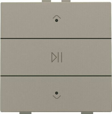Enkelvoudige audiobediening met leds voor Niko Home Control, bronze coated