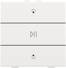 Niko Home Control enkelvoudige audiobediening LED, white coated